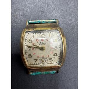 Vintage Parker Men's Mechanical Wristwatch Swiss Art Deco Gold Tone No Band